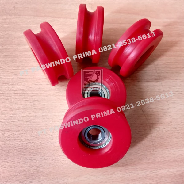 Recover Roda Sliding Door Pintu Dry Room D. 29 x 3961 x 25mm Mat  PU Warna Merah Hard. 90